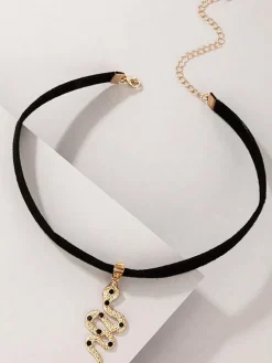 Snake Pendant Flannel Necklaces