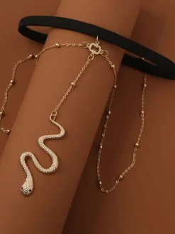 Snake Pendant Leg Chain