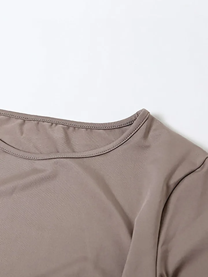 Solid Color Asymmetrical Tie-Waist Maxi Dress