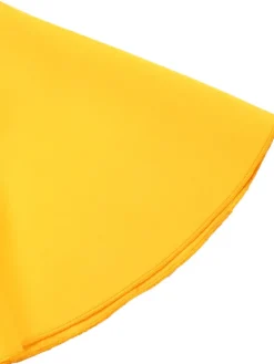 Solid Color Bell Sleeve V-Neck Flared Dress