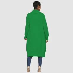 Solid Color Long Knit Cardigan