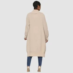 Solid Color Long Knit Cardigan