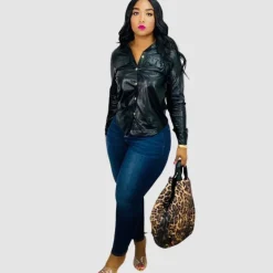 Solid Color PU Shirts