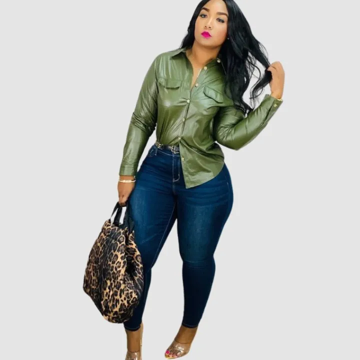 Solid Color PU Shirts