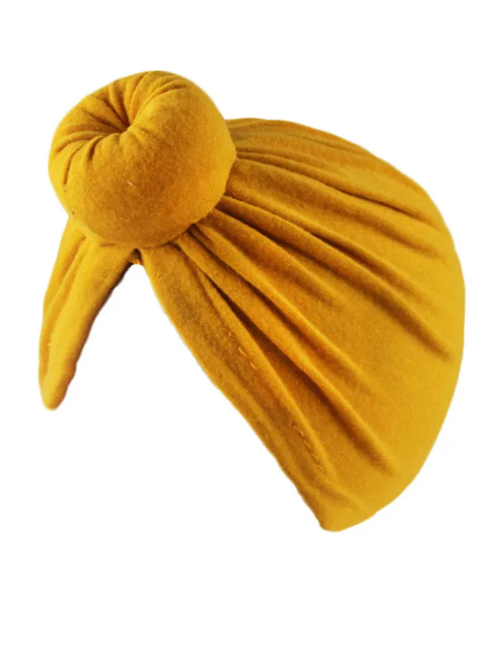Solid Color Ruched Cross Turban Cap