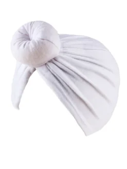 Solid Color Ruched Cross Turban Cap