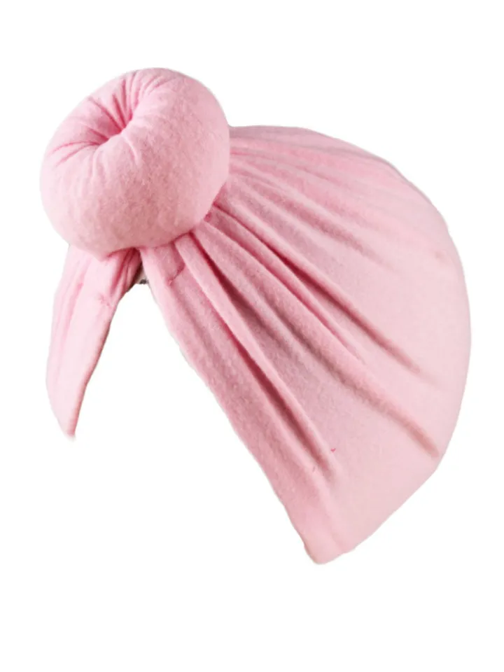 Solid Color Ruched Cross Turban Cap