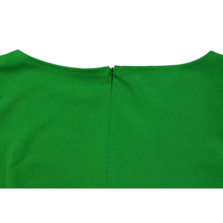 Solid Color Tie-up Dress