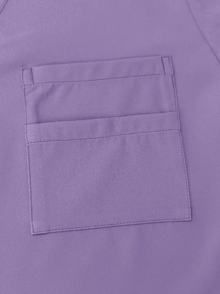 Solid Color Top Straight Leg Pants Set