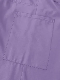 Solid Color Top Straight Leg Pants Set