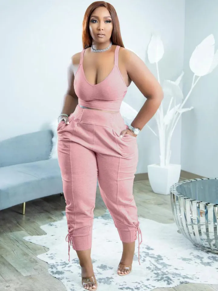 Spaghetti Strap Top and Long Pants Set