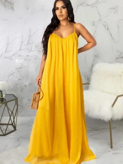 Spaghetti Straps Maxi Dress