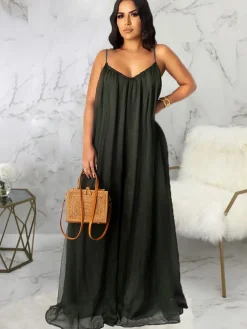 Spaghetti Straps Maxi Dress