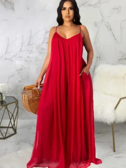 Spaghetti Straps Maxi Dress