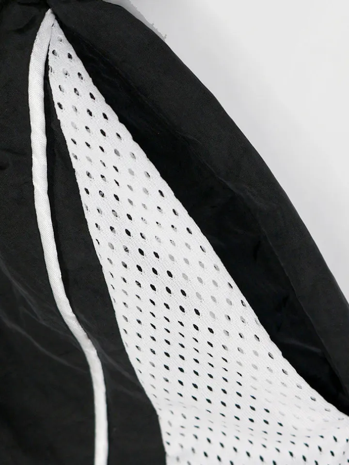 Sporty Patchwork Top Shorts Set