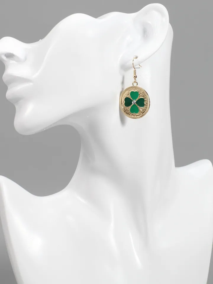 St Patrick's Day Clover Beer Earrings