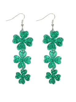 St Patrick's Day Clover Beer Earrings