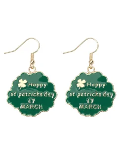 St Patrick's Day Clover Beer Earrings
