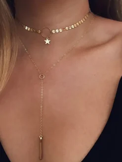 Star Decoration Tassels Necklaces