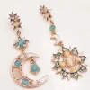 Star Sun Moon Rhinestone Crystal Stud Dangle Earrings