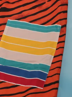 Strap Print Pockets Wide Leg Jumpsuit