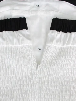 Strapless Button Front Belted A-Line Maxi Dress