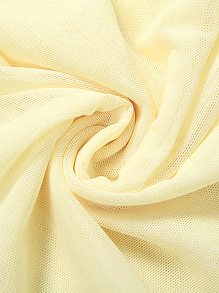 Strapless Mesh Mini Dress with Scarf Gloves