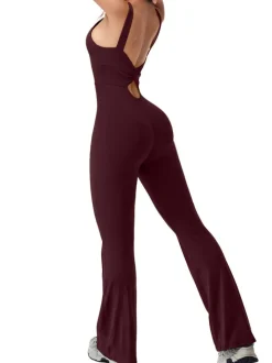 Strappy Cutout Backless Fitted Jumpsuit