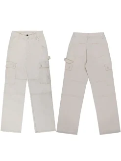 Street-Style Straight Fit Distressed Skinny Jeans