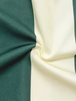 Striped Polo Crop Top Shorts Set