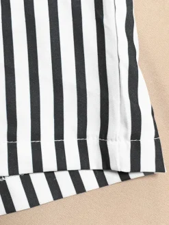 Striped Shirt Shorts Set