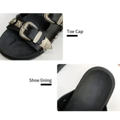 Studded Metal Rivet Flat Slide