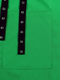 Studded Trim Oversized Shirt Midi Dress