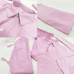 Three Piece Tank Top Coat Long Pants