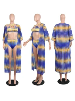 Three Pieces Beach Bikini Swimwear Suit