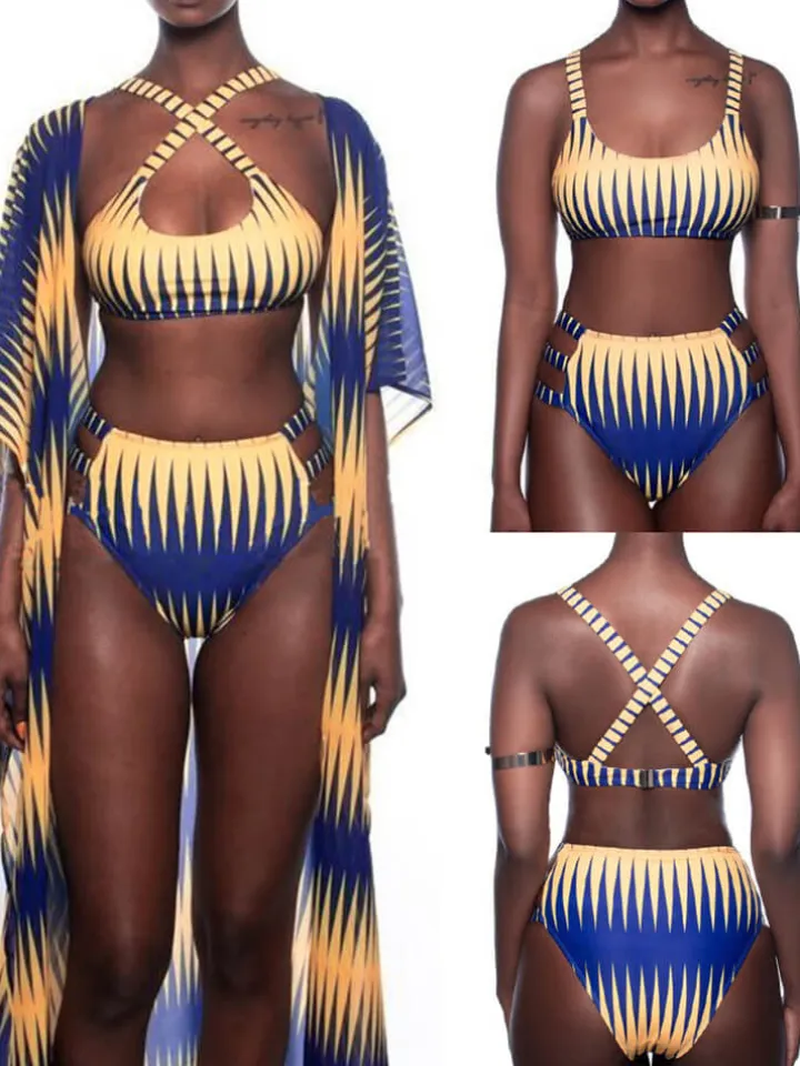 Three Pieces Beach Bikini Swimwear Suit