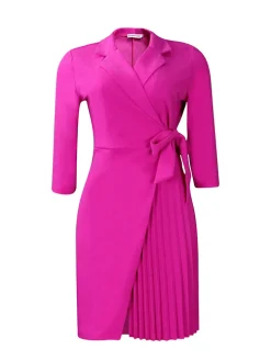 Tie Waist Pleated Midi Dress