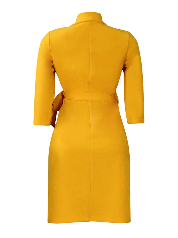 Tie Waist Pleated Midi Dress