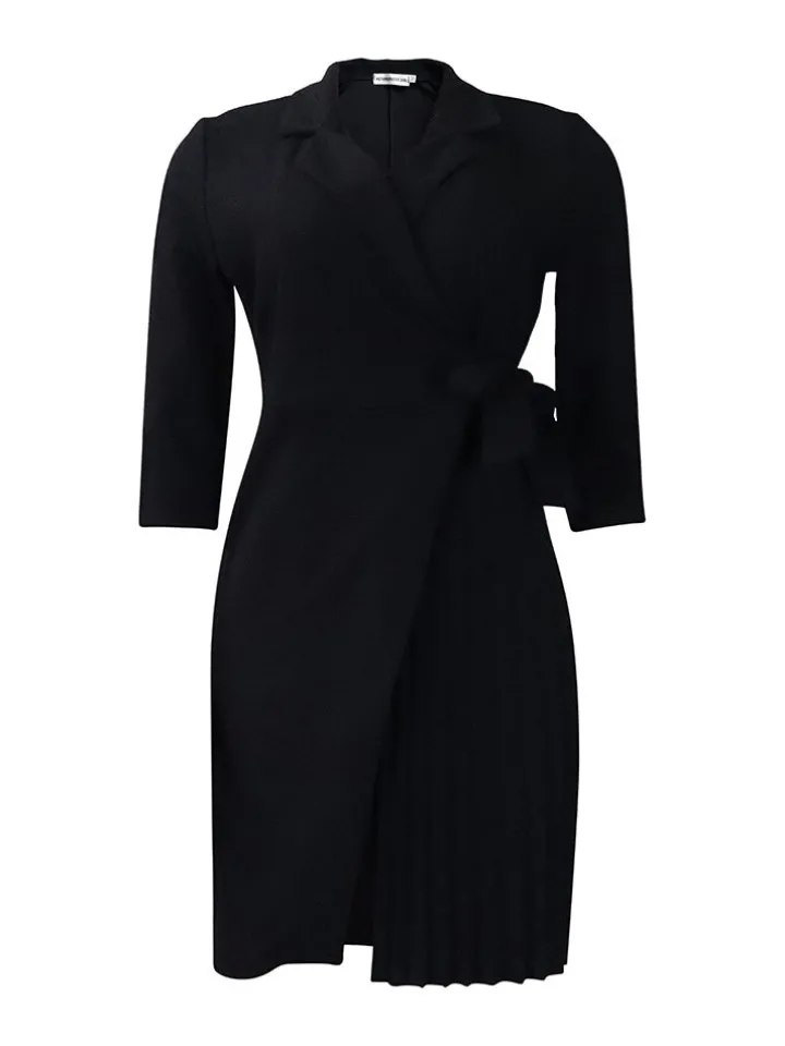 Tie Waist Pleated Midi Dress