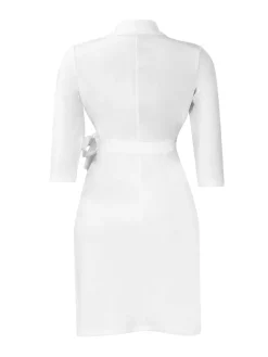 Tie Waist Pleated Midi Dress