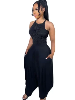 Two Piece Backless Crop Top Bloomers