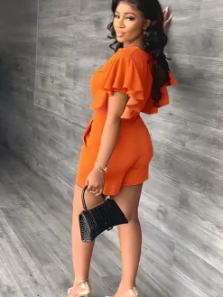 Two Piece Crop Top shorts Set