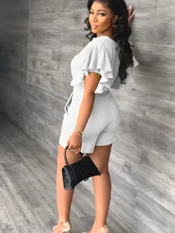 Two Piece Crop Top shorts Set