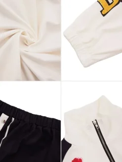 Two Piece Digital Print Jacket Buttoned Skirt Set