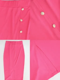 Two Piece Floral Print Shirt Midi Skirts