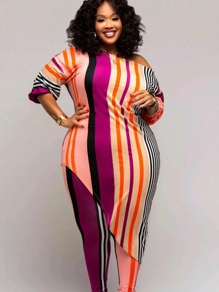 Two Piece Long Sleeve Asymmetrical Top Pants