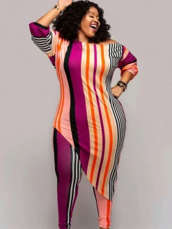 Two Piece Long Sleeve Asymmetrical Top Pants