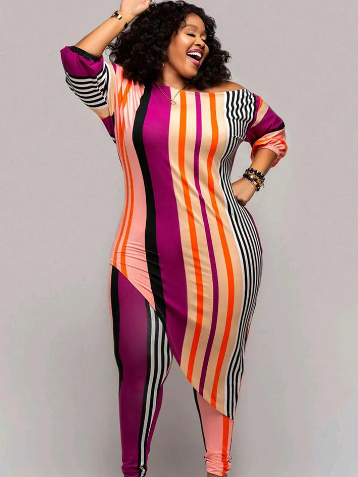 Two Piece Long Sleeve Asymmetrical Top Pants