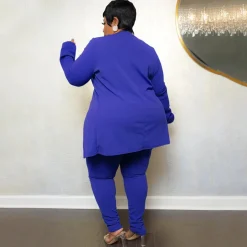 Two Piece Long Sleeve Jacket Bodycon Pants