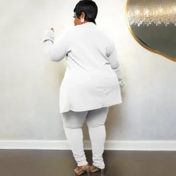 Two Piece Long Sleeve Jacket Bodycon Pants